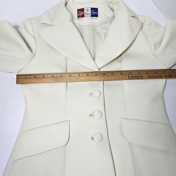 Vintage 70's Lilli Ann Butter Yellow Jacket Blazer  Sz Small France - Picture 4 of 15